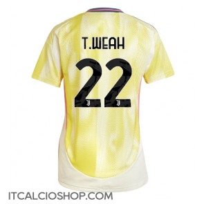 Juventus Timothy Weah #22 Seconda Maglia Femmina 2024-25 Manica Corta